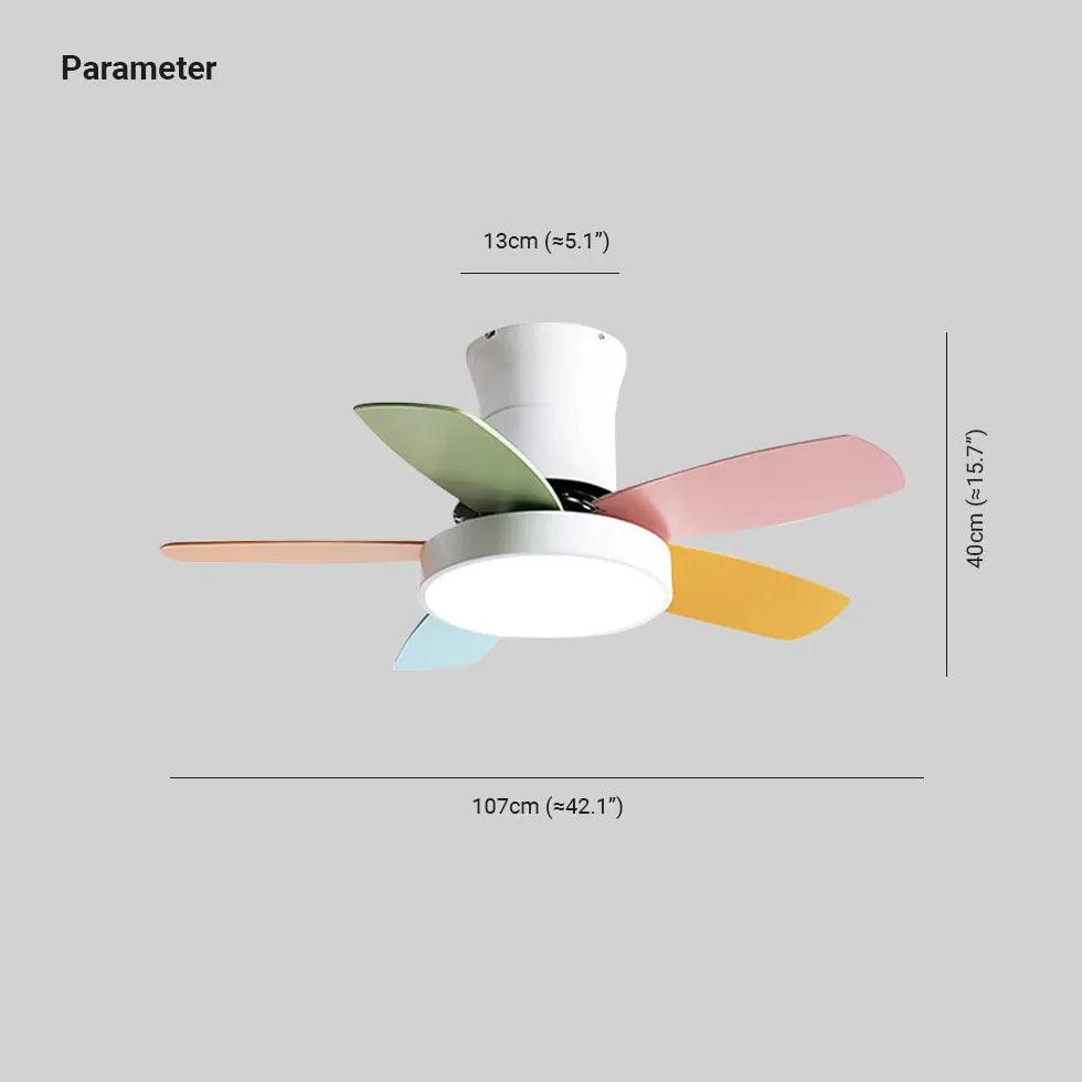 Multi-Color Bedroom Ceiling Fan With Light - Clowas