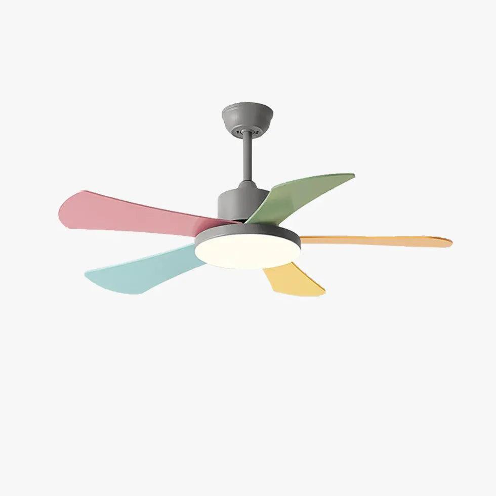 Colored Fan Blades Ceiling Fan with Light - Clowas