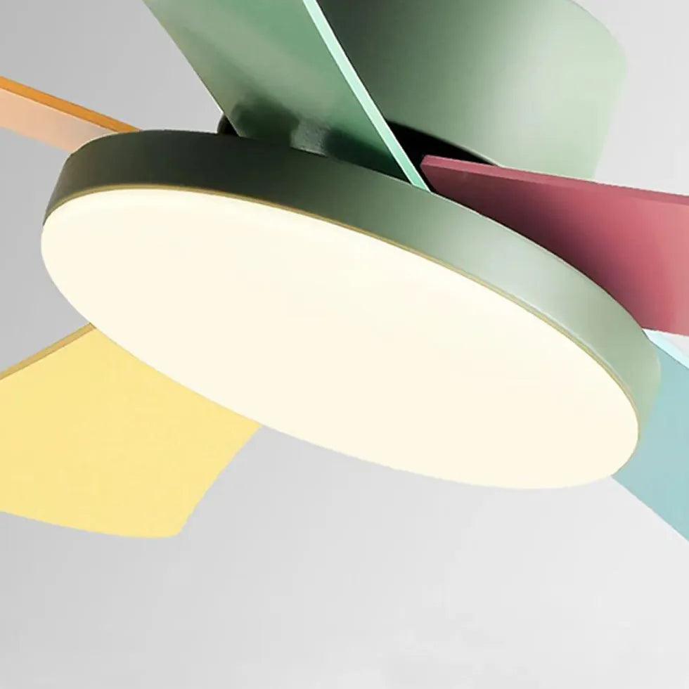 Colored Fan Blades Ceiling Fan with Light - Clowas