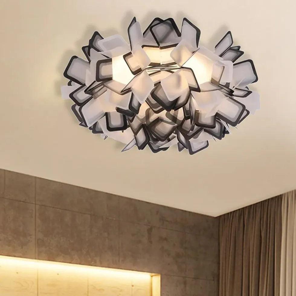 Interlocking Two-Tone Acrylic Artistic Ceiling Light - Clowas