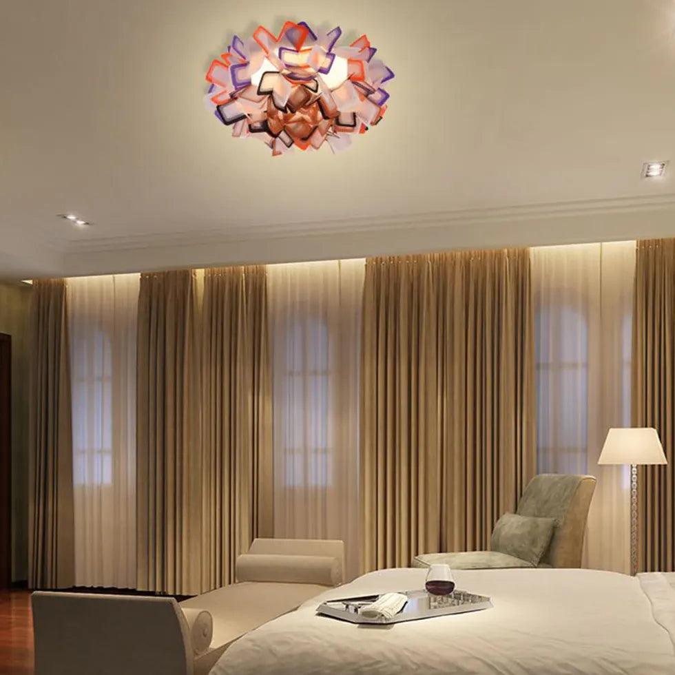 Interlocking Two-Tone Acrylic Artistic Ceiling Light - Clowas