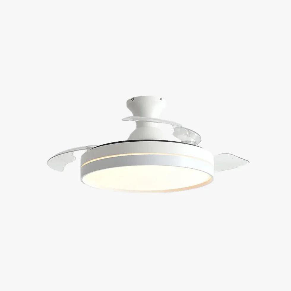 White Table Dining Room Ceiling Fan with Light - Clowas