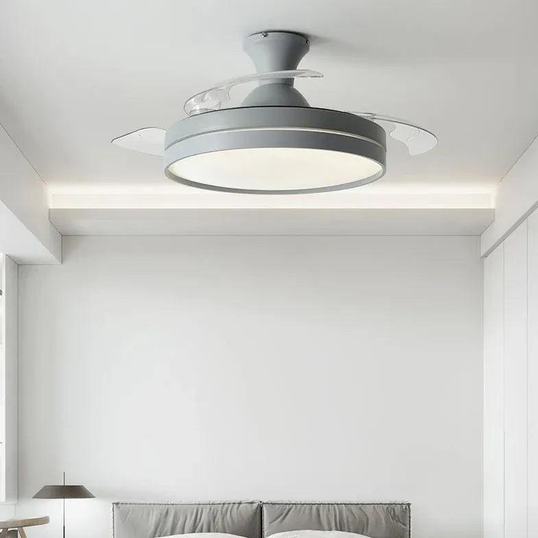 White Table Dining Room Ceiling Fan with Light - Clowas
