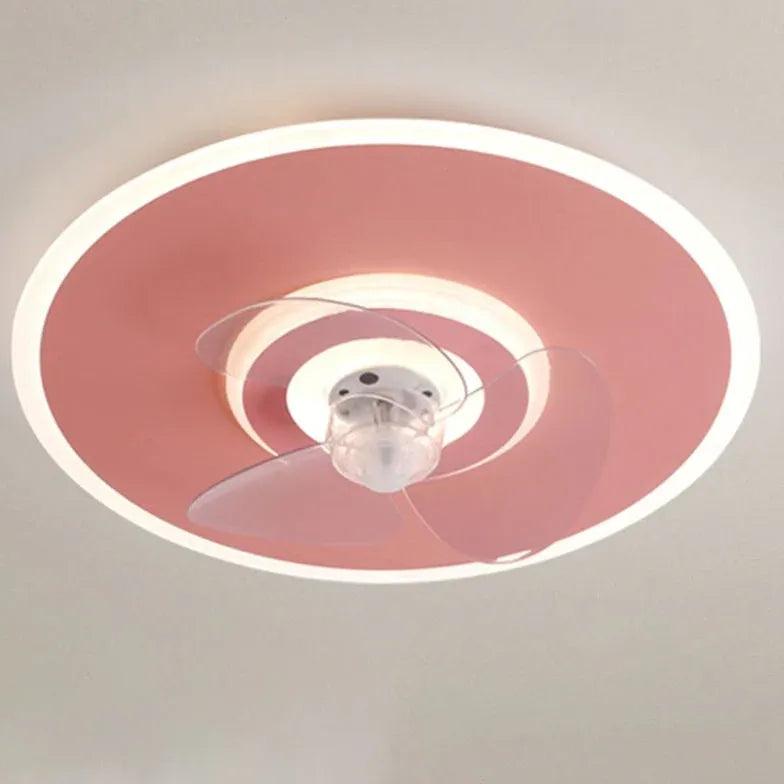 Round Noodle Modern Ceiling Fan with Light - Clowas