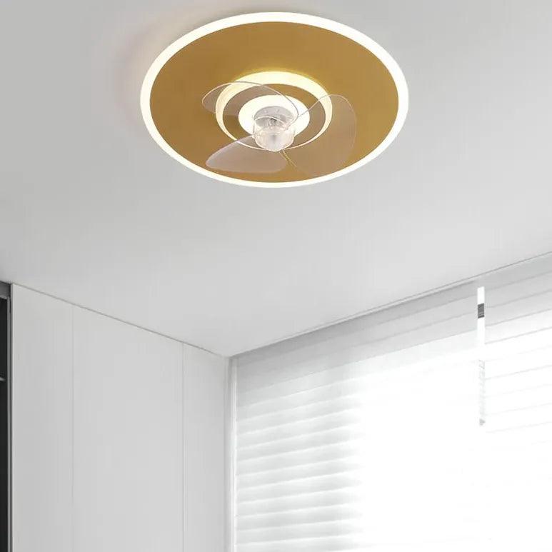 Round Noodle Modern Ceiling Fan with Light - Clowas