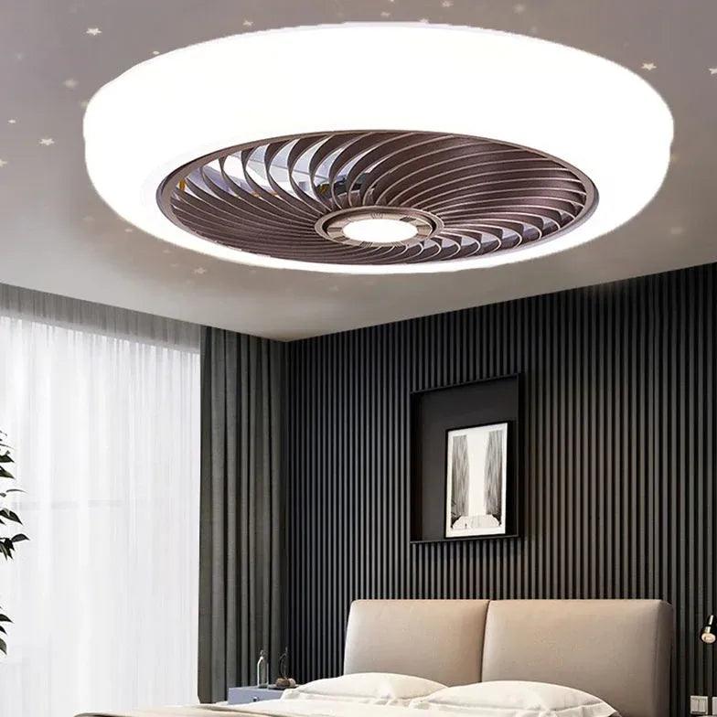 Invisible Spiral Bedroom Ceiling Fan with Light - Clowas