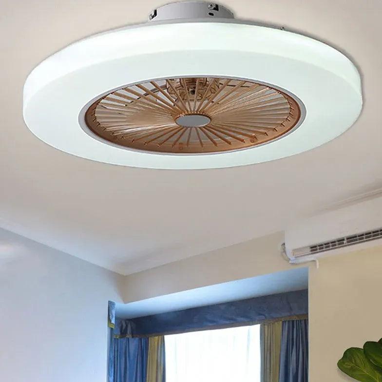 Integrated Disc Bedroom Ceiling Fan with Light - Clowas