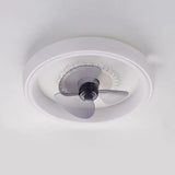 Transparent Round Modern Ceiling Fan with Light - Clowas