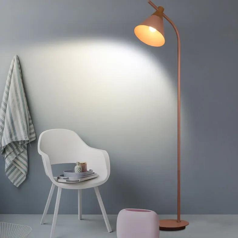 Curved Arm Two-Tone Minimalist Floor Lamp - Clowas