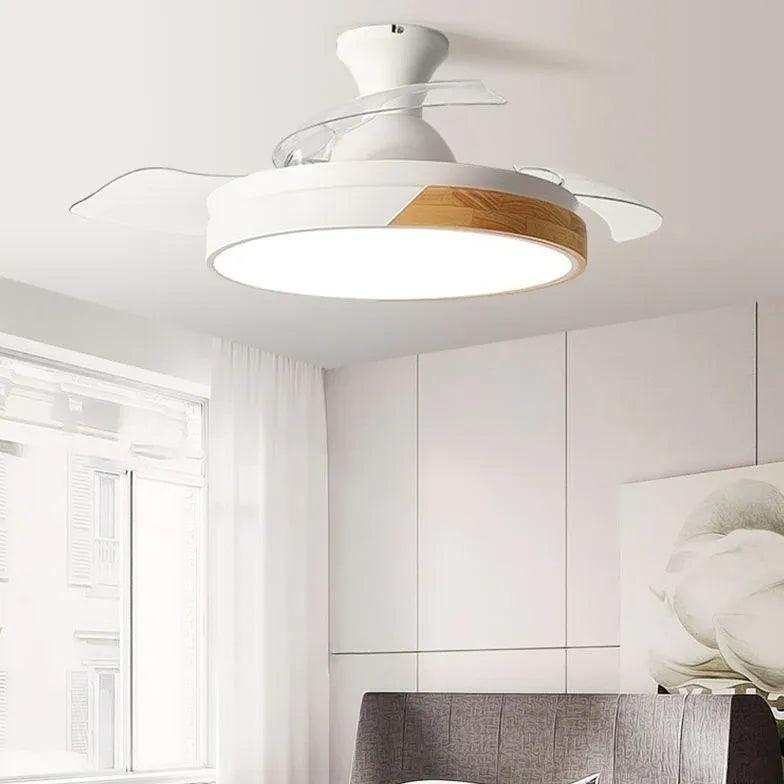 Gray Disc LED Ceiling Fan with Light - Clowas