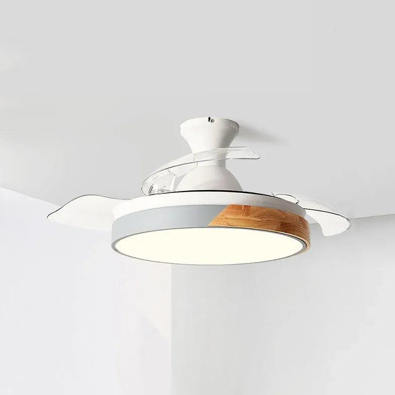 Gray Disc LED Ceiling Fan with Light - Clowas