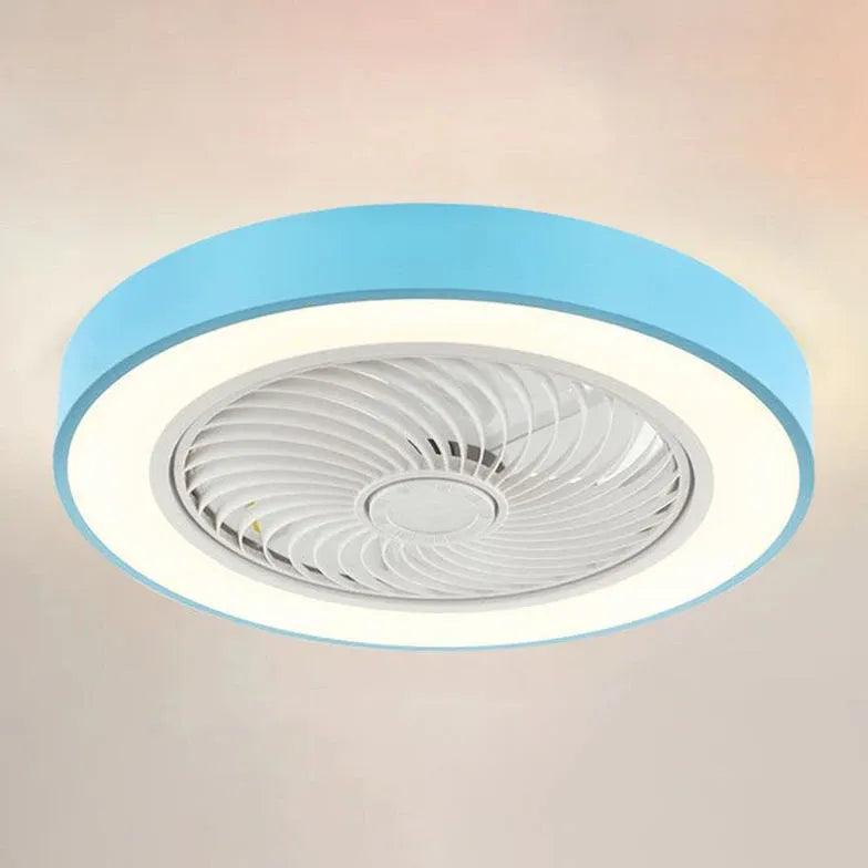 Pink Mute Modern Ceiling Fan with Light - Clowas