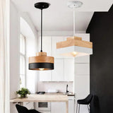 Geometric Wood Kitchen Pendant Light - Clowas