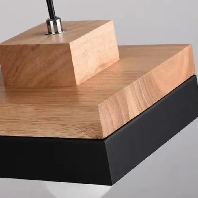 Geometric Wood Kitchen Pendant Light - Clowas