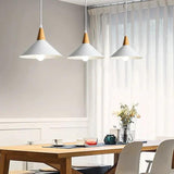 Wooden Handle Modern White Pendant Light - Clowas