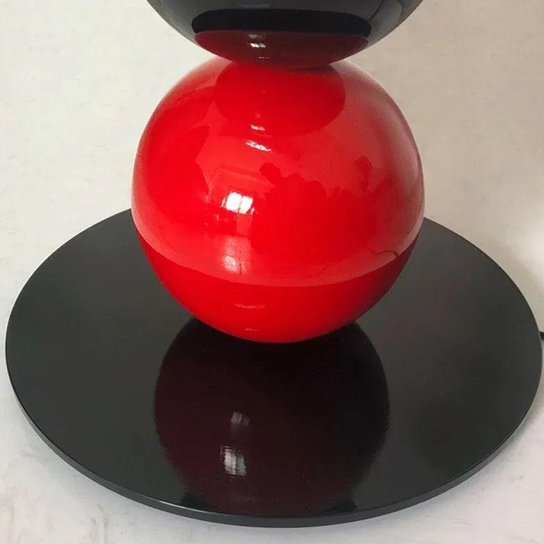 Vertical Spherical Red Metal Floor Lamp - Clowas