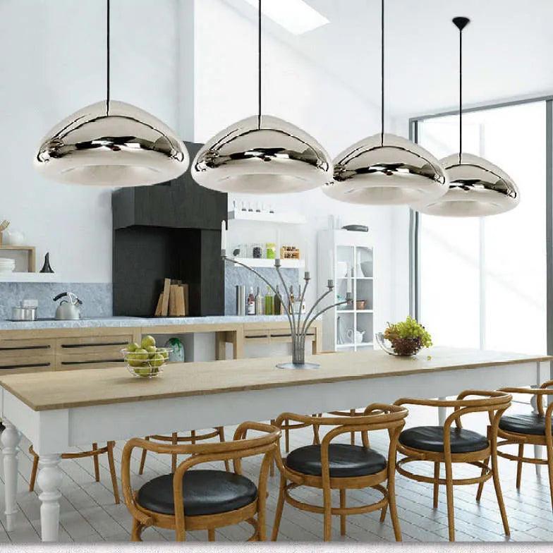 Mirror Hemisphere Kitchen Pendant Light - Clowas
