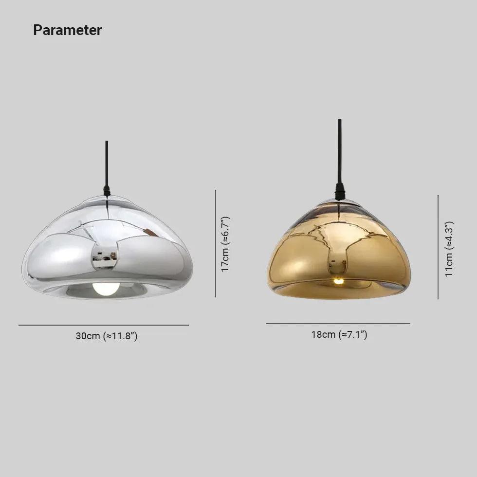 Mirror Hemisphere Kitchen Pendant Light - Clowas