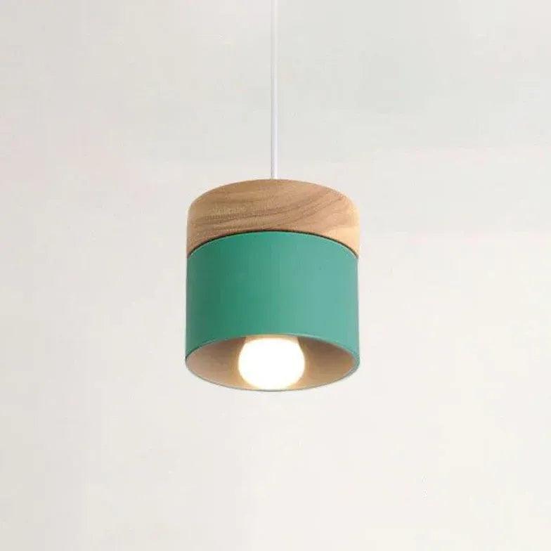 Colorful Cylinders Modern Wooden Pendant Light - Clowas