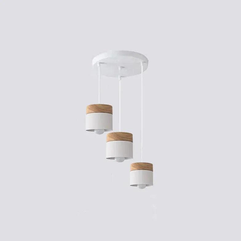 Colorful Cylinders Modern Wooden Pendant Light - Clowas