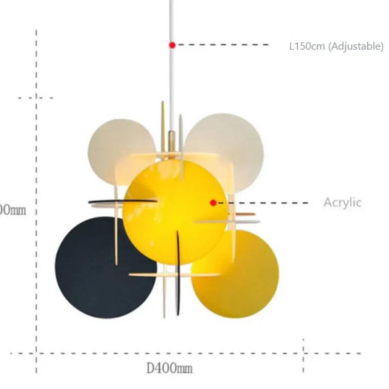 Circular Abstract Dining Room Pendant Light - Clowas