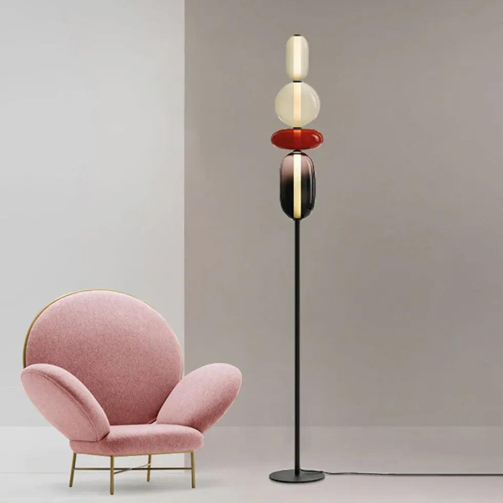 Multilayer Spherical Color Block Floor Lamp - Clowas