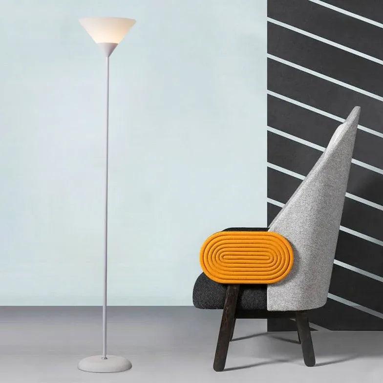 Inverted Cone-Shaped Black Slim Floor Lamp - Clowas
