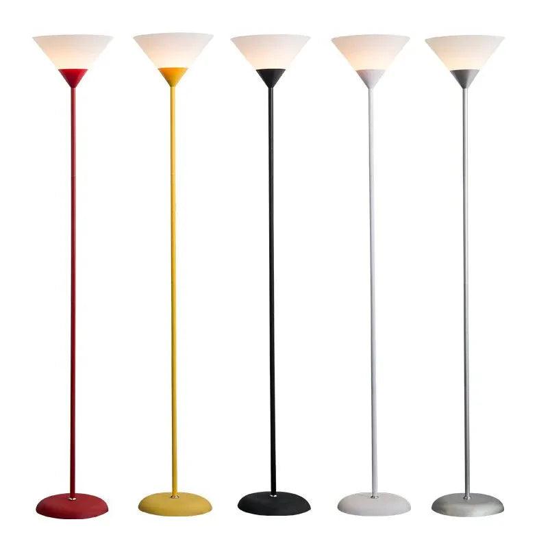 Inverted Cone-Shaped Black Slim Floor Lamp - Clowas