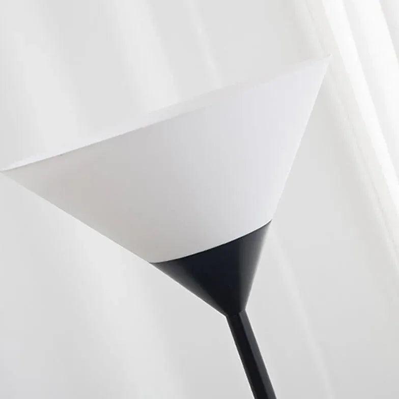 Inverted Cone-Shaped Black Slim Floor Lamp - Clowas