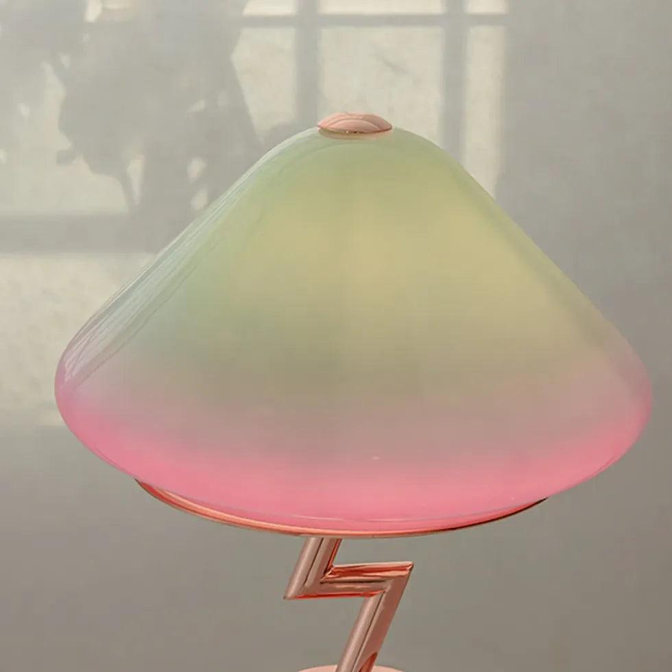 Blue-Pink Gradient Streamlined Vibrant Table Lamp - Clowas