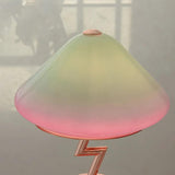 Blue-Pink Gradient Streamlined Vibrant Table Lamp - Clowas