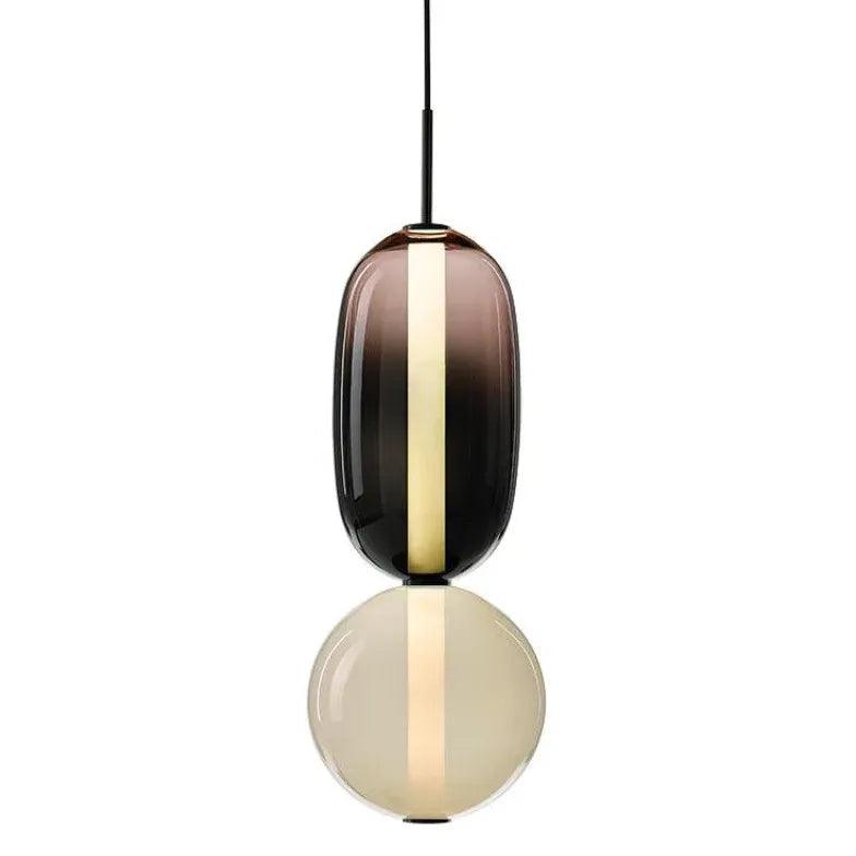 Double Layer Elliptical Ball Modern Pendant Light - Clowas