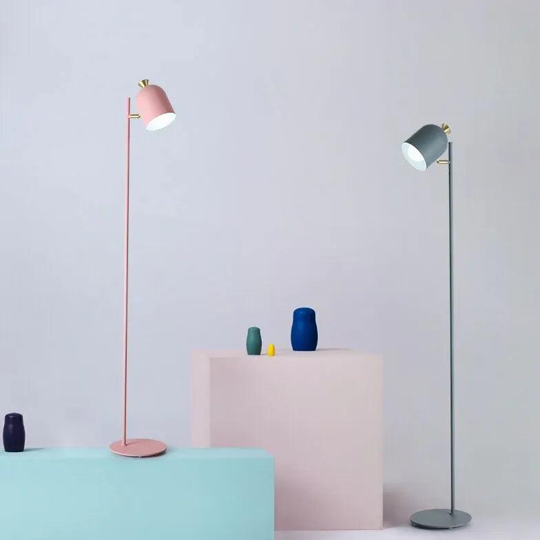 Adjustable Head Straight Rod Minimalist Floor Lamp - Clowas