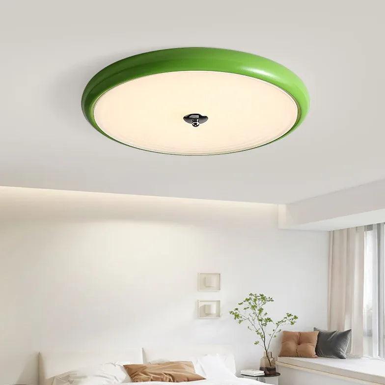 Green Round Cake Led Flush Ceiling Lights - Clowas
