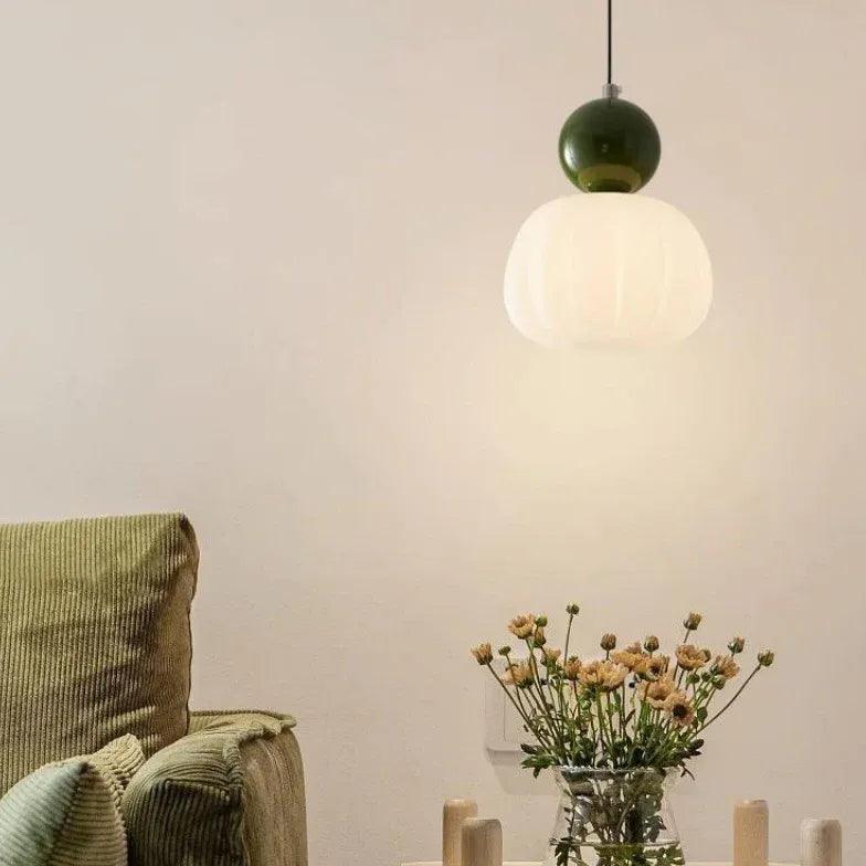 White Acrylic Floral Sphere Pendant Light - Clowas