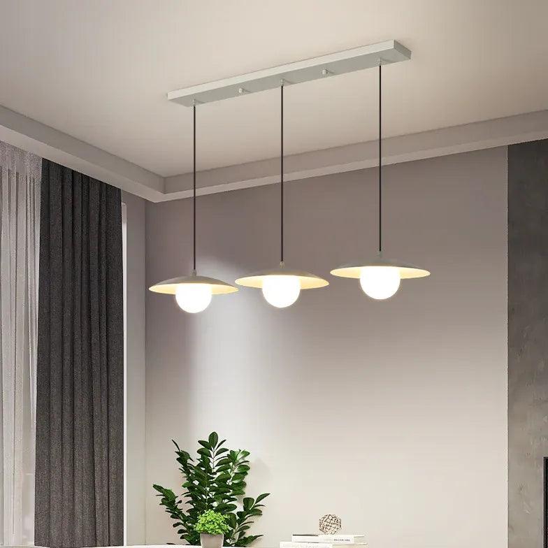 Pendant Lights for Bedroom with Iron and Glass Design