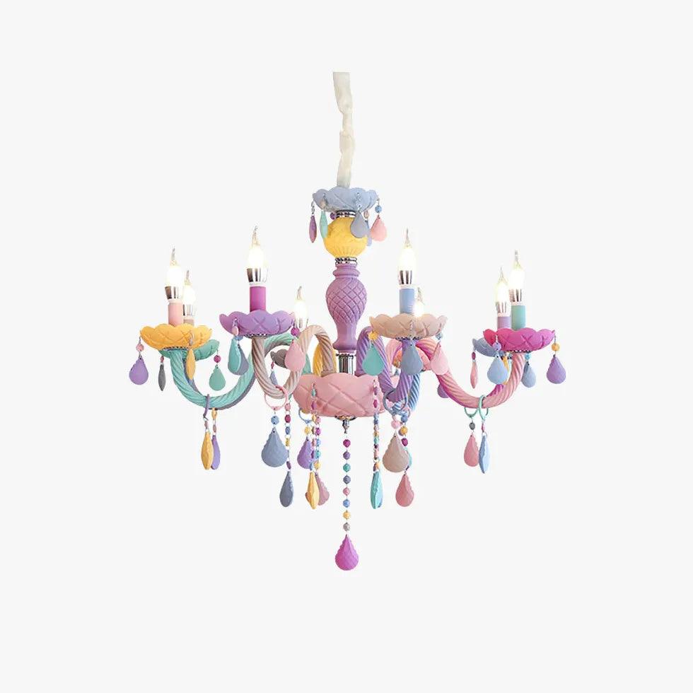 Colorful Cartoon Style Candle Holder Bedroom Chandelier - Clowas