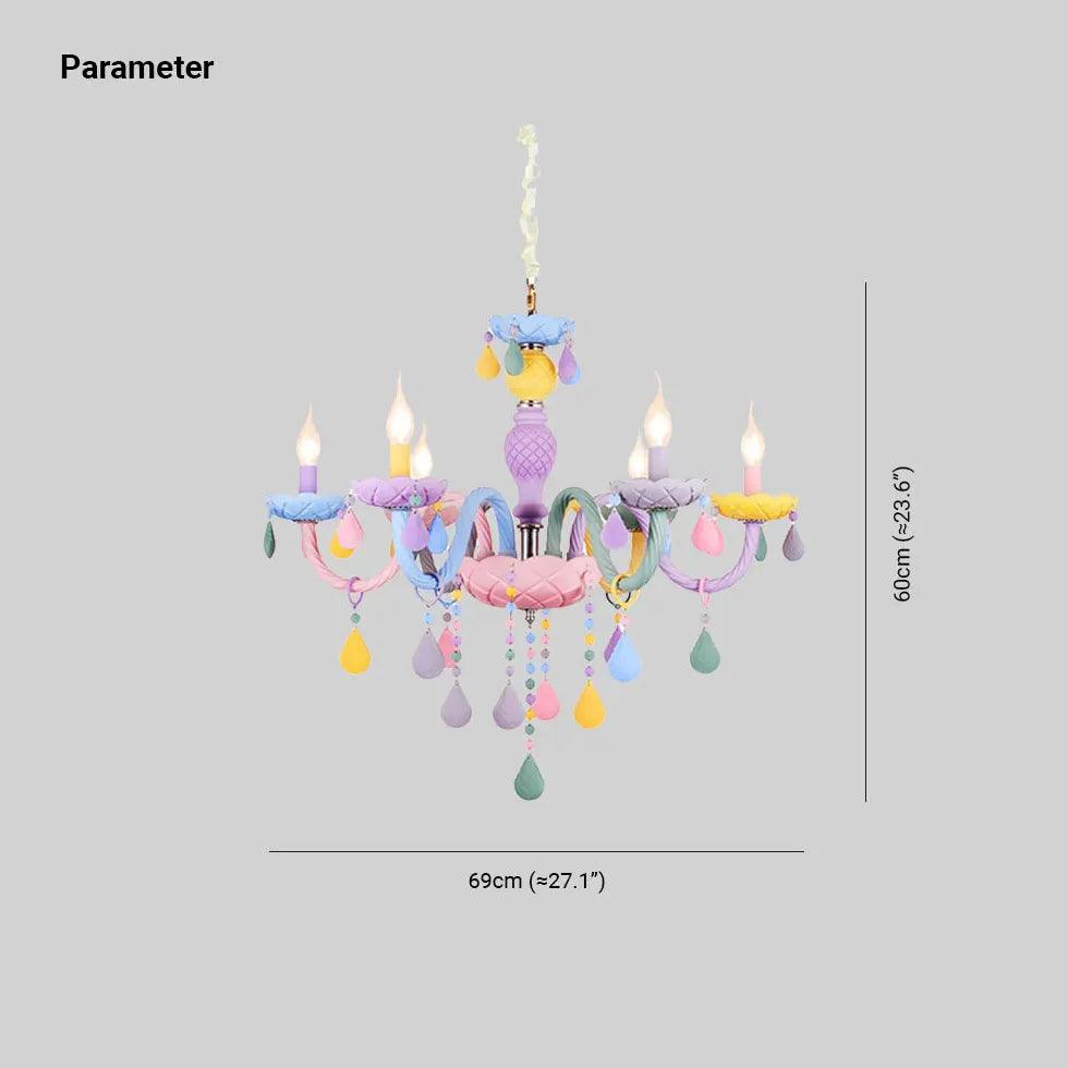 Colorful Cartoon Style Candle Holder Bedroom Chandelier - Clowas