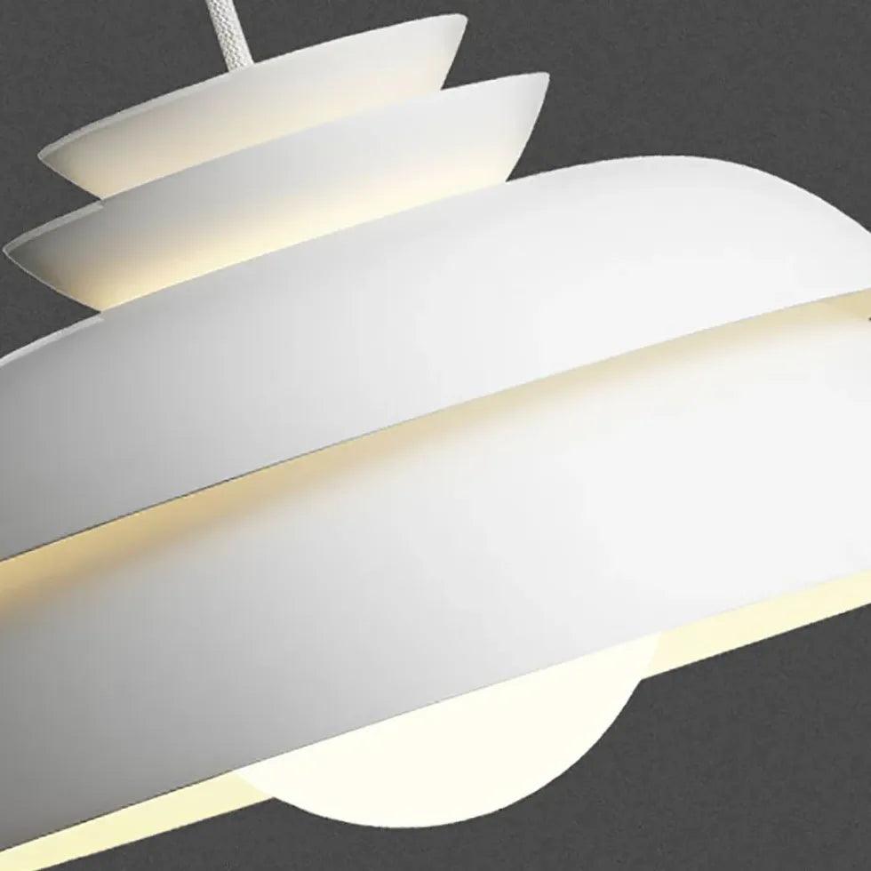 Stacked Discs Kitchen Led White Pendant Light - Clowas