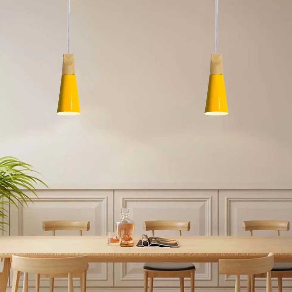 Morandi Multi-shaped Wood And Metal Pendant Light - Clowas