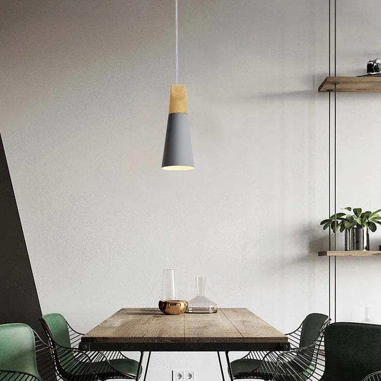 Morandi Multi-shaped Wood And Metal Pendant Light - Clowas