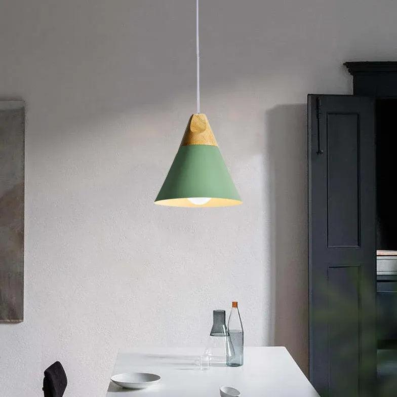 Morandi Multi-shaped Wood And Metal Pendant Light - Clowas