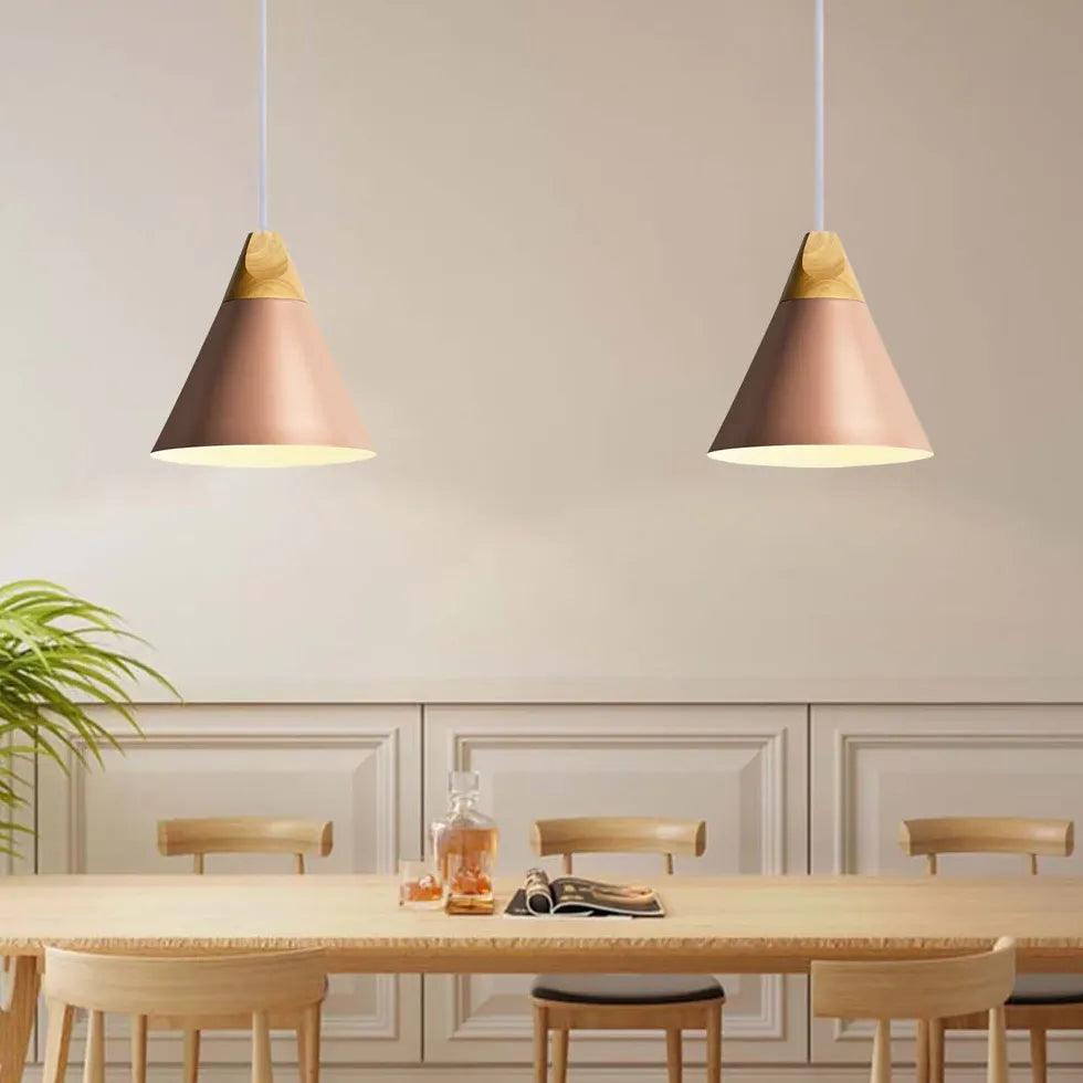 Morandi Multi-shaped Wood And Metal Pendant Light - Clowas