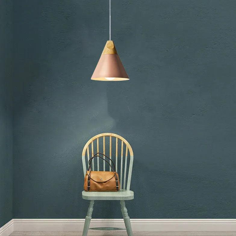 Morandi Multi-shaped Wood And Metal Pendant Light - Clowas