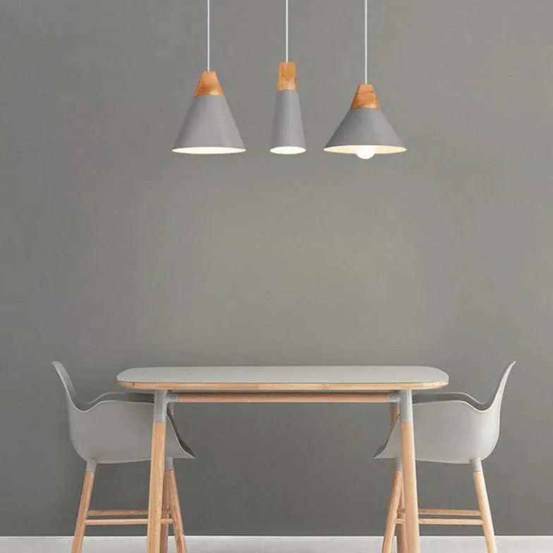 Morandi Multi-shaped Wood And Metal Pendant Light - Clowas