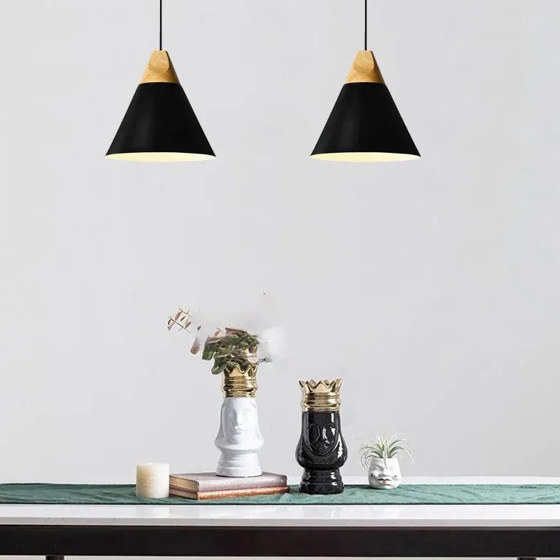 Morandi Multi-shaped Wood And Metal Pendant Light - Clowas