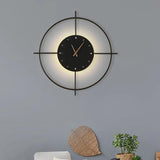 Golden Wall Clock Warm White Wall Lamp - Clowas
