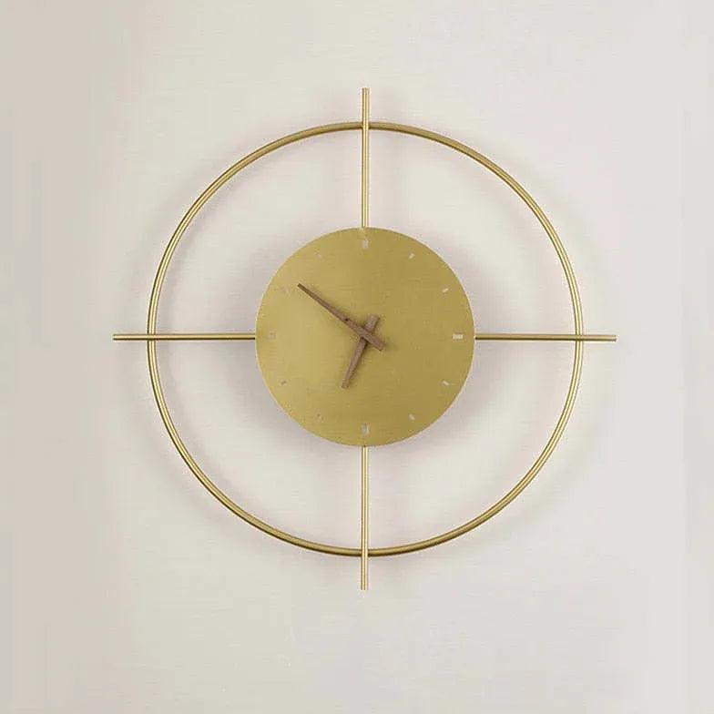 Golden Wall Clock Warm White Wall Lamp - Clowas