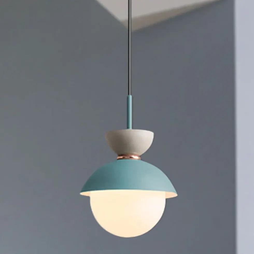 Single Head Glass Globe Pendant Light - Clowas