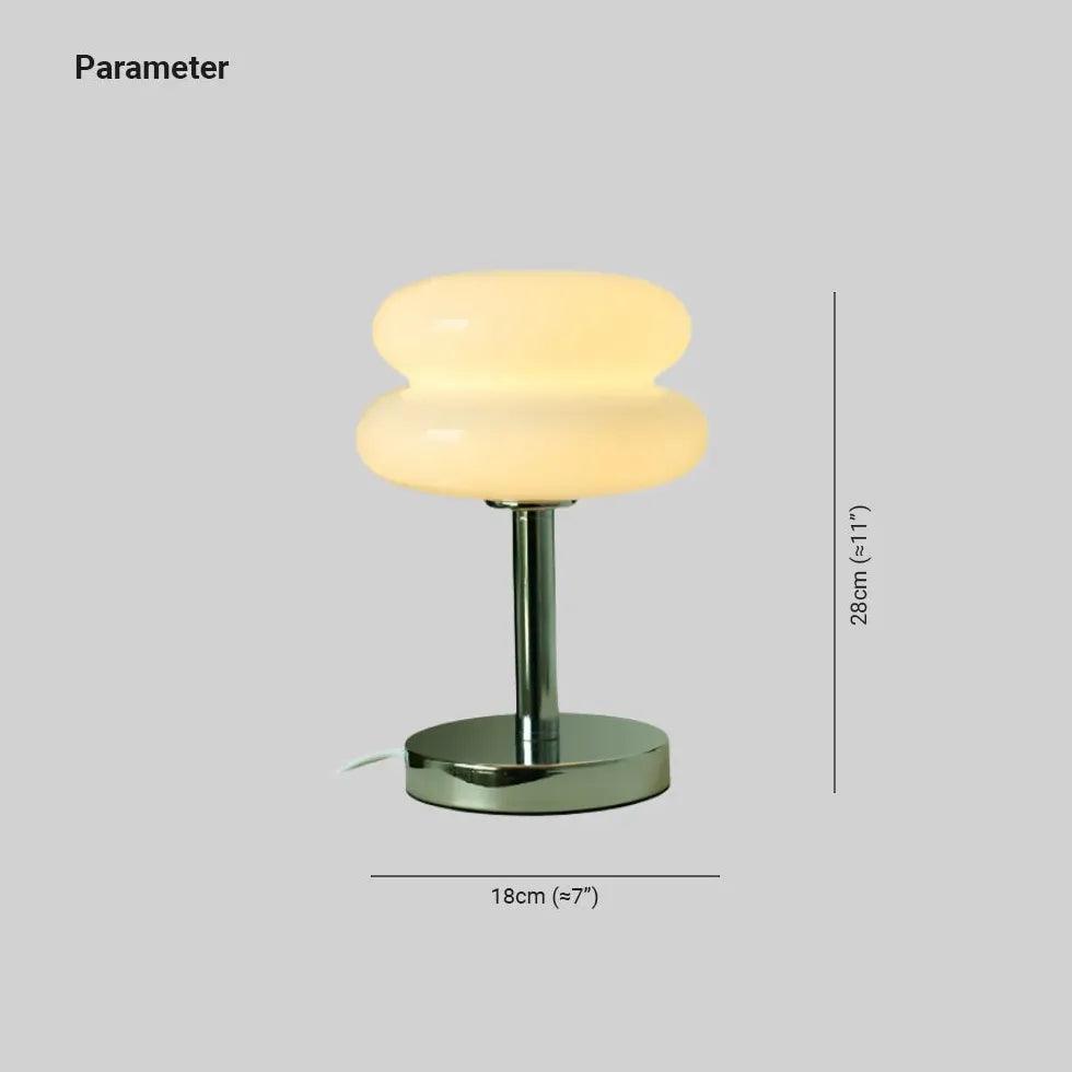 Two-Layer Round Table Lamp with Metal Base - Clowas